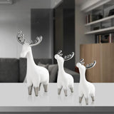 Max Resin Craft Elk Figurines Home Desktop Decor Creative Toy Gifts S
