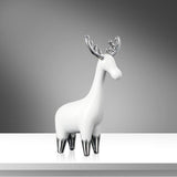 Max Resin Craft Elk Figurines Home Desktop Decor Creative Toy Gifts S