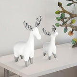 Max Resin Craft Elk Figurines Home Desktop Decor Creative Toy Gifts S