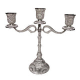Max Candle Holder Candelabra Centerpiece Crafts Decoration for Bar Wedding Party 3 Branch Silver