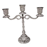 Max Candle Holder Candelabra Centerpiece Crafts Decoration for Bar Wedding Party 3 Branch Silver