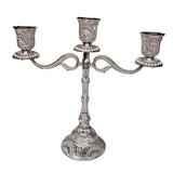 Max Candle Holder Candelabra Centerpiece Crafts Decoration for Bar Wedding Party 3 Branch Silver