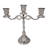 Max Candle Holder Candelabra Centerpiece Crafts Decoration for Bar Wedding Party 3 Branch Silver