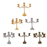 Max Candle Holder Candelabra Centerpiece Crafts Decoration for Bar Wedding Party 3 Branch Silver