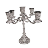 Max Candle Holder Candelabra Centerpiece Crafts Decoration for Bar Wedding Party 5 Branch Silver