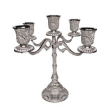 Max Candle Holder Candelabra Centerpiece Crafts Decoration for Bar Wedding Party 5 Branch Silver