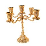 Max Candle Holder Candelabra Centerpiece Crafts Decoration for Bar Wedding Party 5 Branch Golden