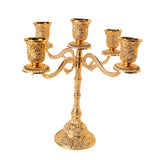 Max Candle Holder Candelabra Centerpiece Crafts Decoration for Bar Wedding Party 5 Branch Golden