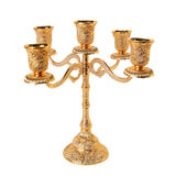 Max Candle Holder Candelabra Centerpiece Crafts Decoration for Bar Wedding Party 5 Branch Golden