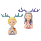 Max Wing Girls Antlers Statues Sculpture Figurine Tabletop Ornaments Purple