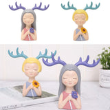 Max Wing Girls Antlers Statues Sculpture Figurine Tabletop Ornaments Purple