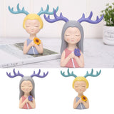 Max Wing Girls Antlers Statues Sculpture Figurine Tabletop Ornaments Purple