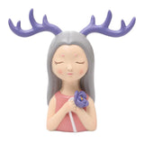 Max Wing Girls Antlers Statues Sculpture Figurine Tabletop Ornaments Purple