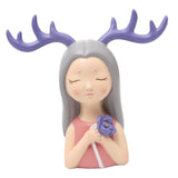 Max Wing Girls Antlers Statues Sculpture Figurine Tabletop Ornaments Purple