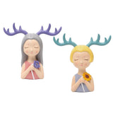 Max Wing Girls Antlers Statues Sculpture Figurine Tabletop Ornaments Purple