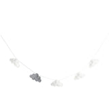 Hanging Clouds Garland for Baby Shower, Wedding Party Decor White and Grey