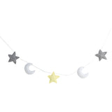 Max 5-Star Wall Hanging Ornament f/Kids Room Bed Valance Decor Gray White Yellow