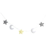 Max 5-Star Wall Hanging Ornament f/Kids Room Bed Valance Decor Gray White Yellow