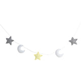 Max 5-Star Wall Hanging Ornament f/Kids Room Bed Valance Decor Gray White Yellow