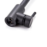 Black Staninless Kitchen Sink Faucet 1 Hole & Handle,Swivel Head 12.7mm