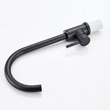 Max Black Staninless Kitchen Sink Faucet 1 Hole & Handle,Swivel Head 9.52mm
