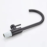 Max Black Staninless Kitchen Sink Faucet 1 Hole & Handle,Swivel Head 9.52mm