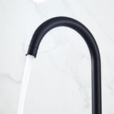Max Black Staninless Kitchen Sink Faucet 1 Hole & Handle,Swivel Head 9.52mm