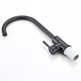 Max Black Staninless Kitchen Sink Faucet 1 Hole & Handle,Swivel Head 9.52mm