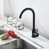 Max Black Staninless Kitchen Sink Faucet 1 Hole & Handle,Swivel Head 9.52mm