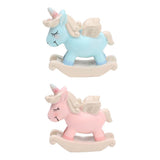 Max Resin Craft Unicorn Cupcake Cake Topper Figures Birthday Party Favors Pink