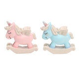 Max Resin Craft Unicorn Cupcake Cake Topper Figures Birthday Party Favors Pink