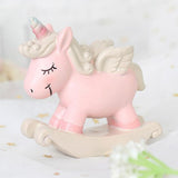 Max Resin Craft Unicorn Cupcake Cake Topper Figures Birthday Party Favors Pink