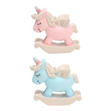 Max Resin Craft Unicorn Cupcake Cake Topper Figures Birthday Party Favors Pink