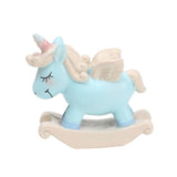 Max Resin Craft Unicorn Cupcake Cake Topper Figures Birthday Party Favors Blue