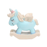 Max Resin Craft Unicorn Cupcake Cake Topper Figures Birthday Party Favors Blue