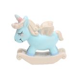 Max Resin Craft Unicorn Cupcake Cake Topper Figures Birthday Party Favors Blue