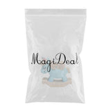 Max Resin Craft Unicorn Cupcake Cake Topper Figures Birthday Party Favors Blue