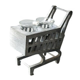 Max Creative Shopping Cart Wooden Candlestick Simple  Tea Light Candle Holder