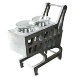 Max Creative Shopping Cart Wooden Candlestick Simple  Tea Light Candle Holder