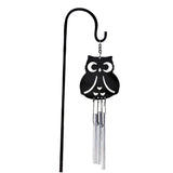 Max Metal Bell Tube Wind Chimes Stake Garden Flowerpot Bonsai Decor Owl