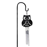 Max Metal Bell Tube Wind Chimes Stake Garden Flowerpot Bonsai Decor Owl