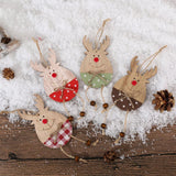 Max Christmas Moose Wood Pendant Christmas Tree Decoration Charmings Style01