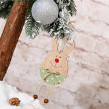 Max Christmas Moose Wood Pendant Christmas Tree Decoration Charmings Style01