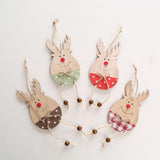 Max Christmas Moose Wood Pendant Christmas Tree Decoration Charmings Style02
