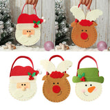 Max Non-woven fabric Christmas present Apple Candy Bags with Handles Santa Claus