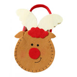 Max Non-woven fabric Christmas present Apple Candy Bags with Handles Deer