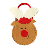 Max Non-woven fabric Christmas present Apple Candy Bags with Handles Deer