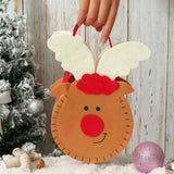 Max Non-woven fabric Christmas present Apple Candy Bags with Handles Deer