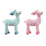 Max Resin Sculpture Lovely Horse Figurine For Home Office Tabletop Ornament Pink
