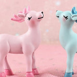 Max Resin Sculpture Lovely Horse Figurine For Home Office Tabletop Ornament Pink